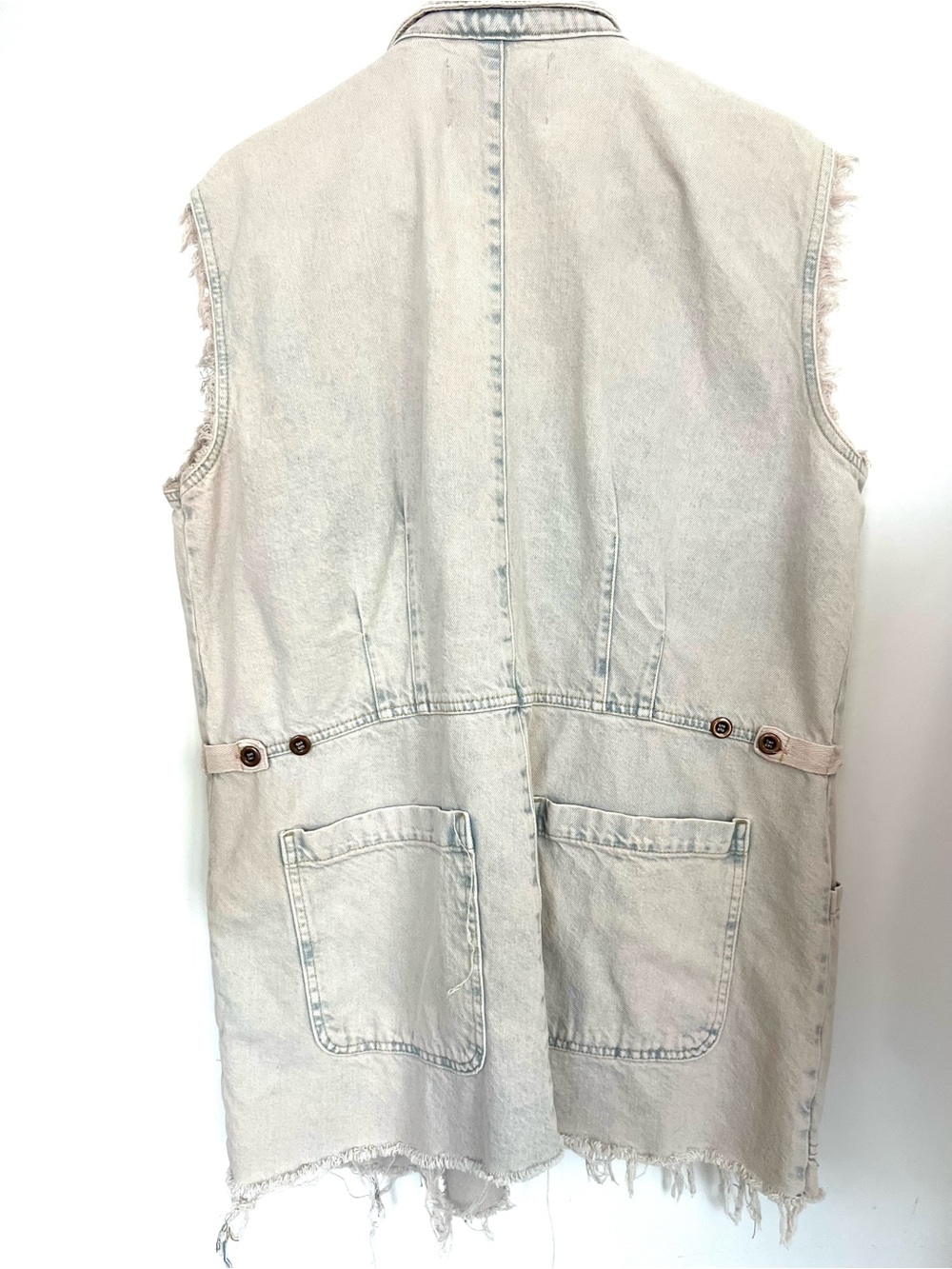 Upcycled One Teaspoon Romper turned patchwork vest, one of a kind - Picture 5 of 10